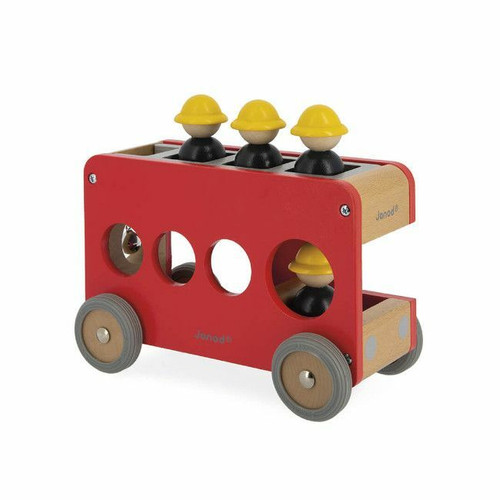 Janod Camião de Bombeiros em Madeira BOLID +2 Anos J04632 Janod BOLID Wooden Fire Truck +2 Years J04632