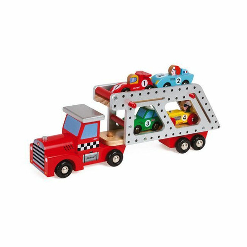 Janod Camião de Reboque com 4 Carros Story +2 Anos J08572 Janod Story Tow Truck with 4 Cars +2 Years J08572