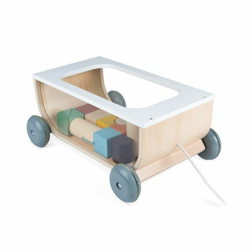 Janod Sweet Cocoon Cart with Blocks +18M J04407