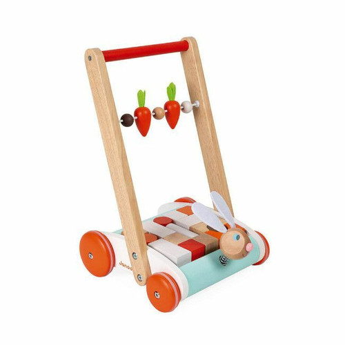 Janod Carrinho de Mão Coelhinho em Madeira +12M J08251 Janod Wooden Wheelbarrow Bunny +12M J08251