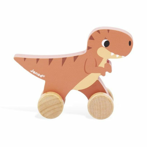 Janod Dinossauro Tyrannosaurus Rex com Rodas para Empurrar +12M J05829 Janod Tyrannosaurus Rex Push-Along Dinosaur +12M J05829