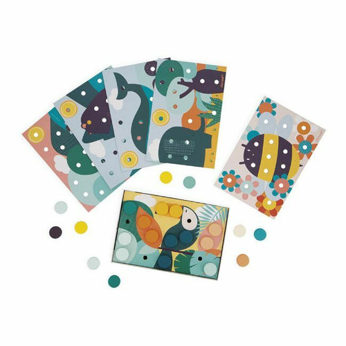 Janod Jogo Os Meus Primeiros Mosaicos em Madeira +2 Anos J08277 Janod My First Wooden Mosaic Game +2 Years J08277