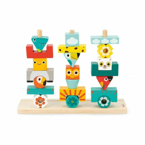 Janod Jogo de 52 Peças Totem Tropik +3 Anos J08279 Janod Tropik Totem 52-Piece Game +3 Years J08279