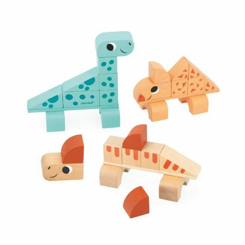 Janod Jogo de Costrução Cubikosaurus +12M J05833 Janod Cubikosaurus Construction Game +12M J05833