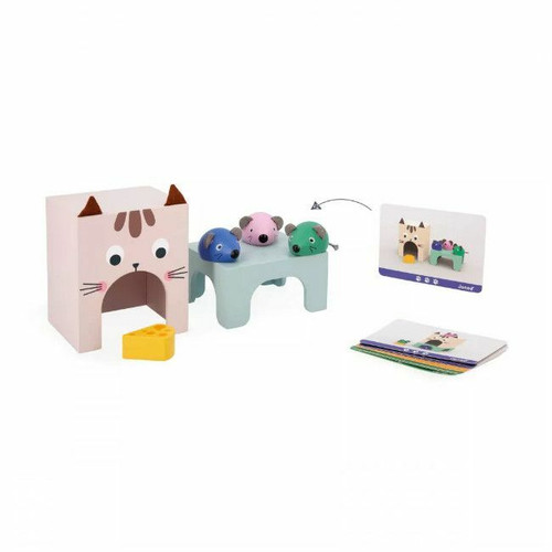 Janod Jogo de Orientação Espacial Gato e Ratinhos +3 Anos J05078