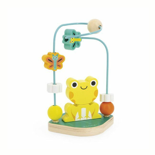 Janod Labirinto Rã em Madeira Tropik +12M J08275 Janod Tropik Wooden Frog Maze +12M J08275