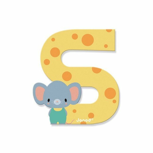 Janod Pure Wooden Decorative Letter S Yellow J05183