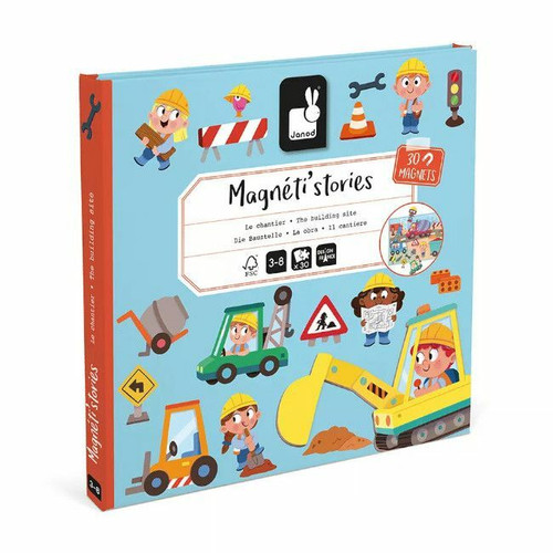 Janod Livro Magnético Magneti'stories Construção +3 Anos J05454 Janod Magnetic Book Magneti'stories Construction +3 Years J05454