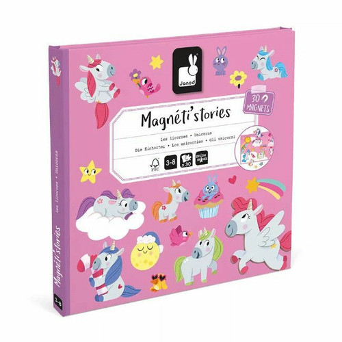 Janod Livro Magnético Magneti'stories Unicórnios +3 Anos J05452 Janod Magnetic Book Magneti'stories Unicorns +3 Years J05452