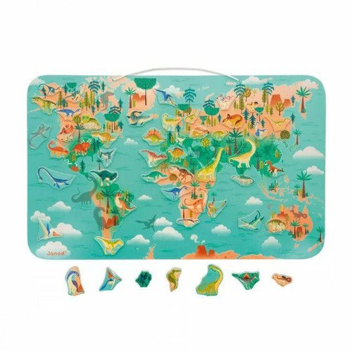 Janod Planisfério Magnético Dino +7 Anos J05836 Janod Dino Magnetic World Map +7 Years J05836