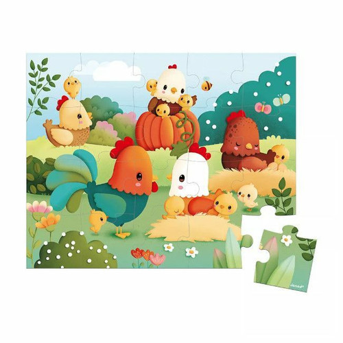 Janod Puzzle 20 Peças Bem-Vindo à Quinta +2 Anos J03320 Janod 20-Piece Puzzle Welcome to the Farm +2 Years J03320