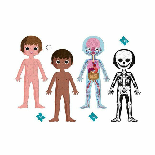 Janod Puzzle Educativo Corpo Humano +5 Anos J02681 Janod Educational Puzzle Human Body +5 Years J02681