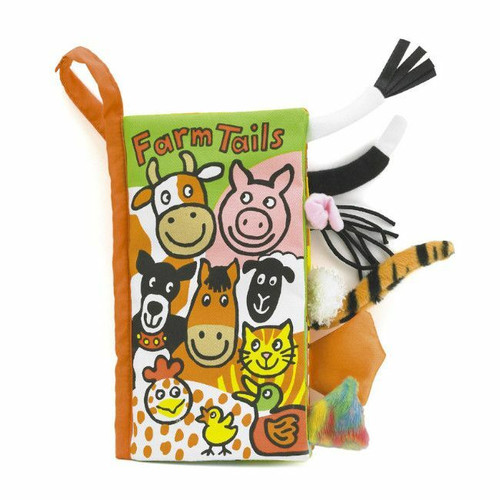 Jellycat Livro de Atividades em Inglês Farm Tails +0M BK444FT Jellycat Activity Book Farm Tails +0M BK444FT