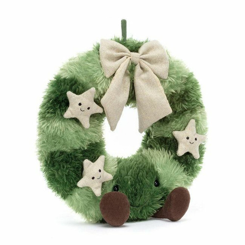 Jellycat Nordic Christmas Wreath Soft Toy 35cm +12M A2NSW