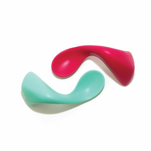 Kizingo 2 Curved Spoons Lagoon + Raspberry KDB-095