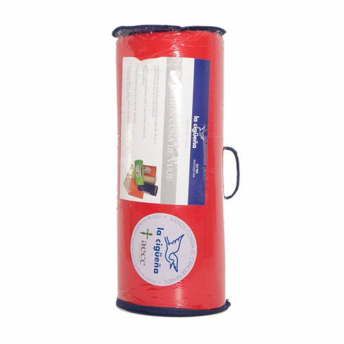 La Ciguena Red Roll-Up Travel Cot Mattress 1016.Vr