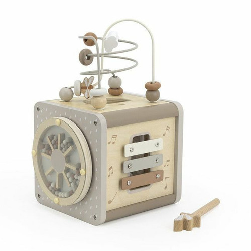 Label Label Cubo de Atividades em Madeira Nougat +12M LLWT-37131 Label Label Wooden Activity Cube Nougat +12M LLWT-37131
