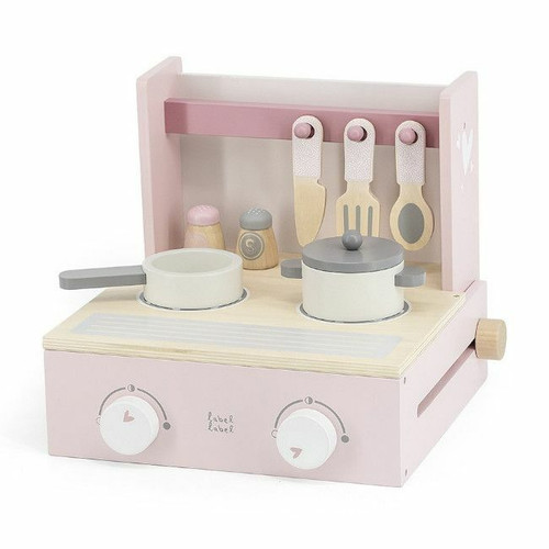 Label Label Fogão Dobrável em Madeira Pink +3 Anos LLWT-24784 Label Label Wooden Foldable Stove Pink +3 Years LLWT-24784