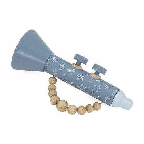 Label Label Trompete em Madeira Blue +18M LLWT-04496 Label Label Wooden Trumpet Blue +18M LLWT-04496