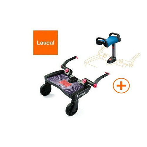 Lascal Patim Buggy Board Maxi Preto + Assento Azul 11021 Lascal BuggyBoard Maxi + Saddle Seat Black/Blue 11021