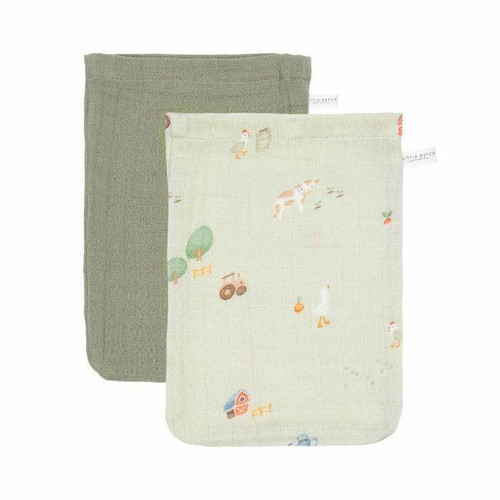 Little Dutch 2 Mini Towels Little Farm/Pure Olive TE51614022