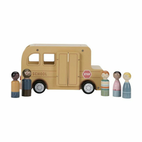 Little Dutch Autocarro Escolar +18M LD8023 Little Dutch Wooden School Bus +18M LD8023