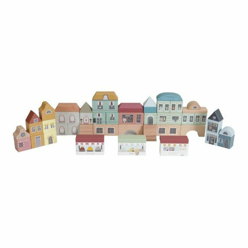 Little Dutch Blocos de Madeira City +2 Anos LD4493 Little Dutch Wooden City Blocks +2 Years LD4493