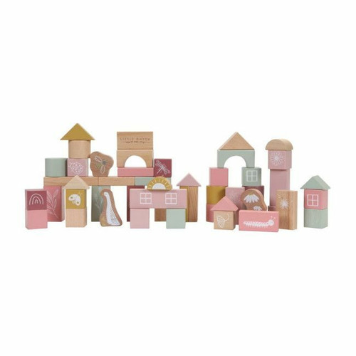 Little Dutch Blocos de Madeira Little Goose Rosa +2 Anos LD7018 Little Dutch Wooden Blocks Little Goose Pink +2 Years LD7018