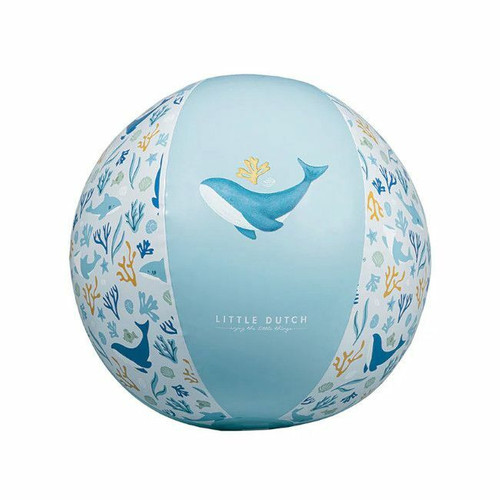 Little Dutch Inflatable Beach Ball Ocean Dreams Blue +2 Years 2012319