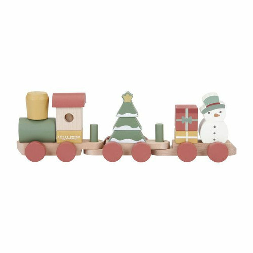Little Dutch Comboio de Empilhar Natal +12M LD4861 Little Dutch Stacking Train Christmas +12M LD4861