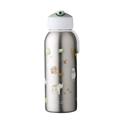 Little Dutch Stainless Steel Bottle Little Farm 350ml 107458065399
