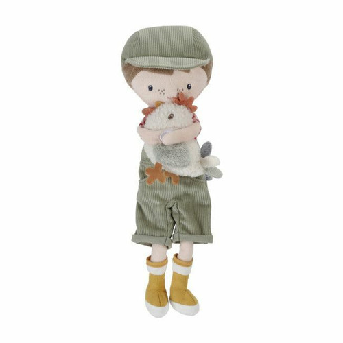 Little Dutch Peluche Jim Agricultor com Galinha 35cm +12M LD4563 Little Dutch Farmer Jim Soft Toy with Hen 35cm +12M LD4563