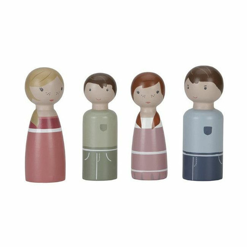 Little Dutch Playset Família Rosa para Casa de Bonecas +3 Anos LD7121 Little Dutch Dollhouse Family Rosa Playset +3 Years LD7121