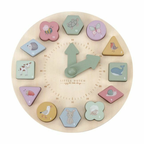 Little Dutch Wooden Clock Puzzle Little Farm +2 Years LD8017