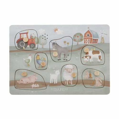 Little Dutch Wooden Sound Puzzle Little Farm +12M LD7140