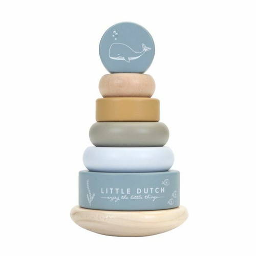 Little Dutch FSC Wooden Stacking Tower Ocean Blue +12M LD8013
