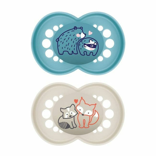 MAM 2 Original Pure Silicone Soothers Blue +6M S316