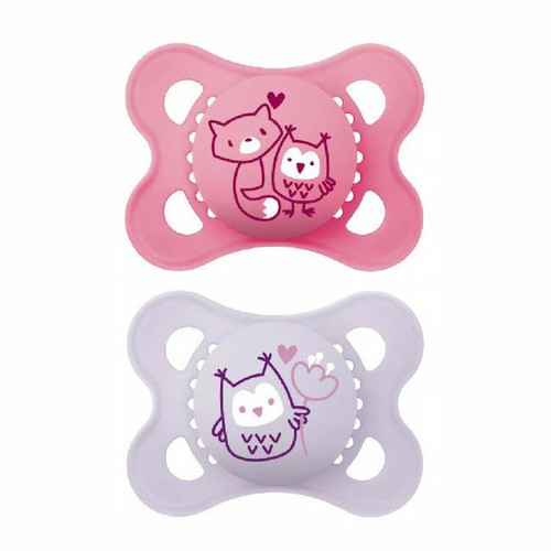 MAM 2 Original Pure Silicone Soothers Pink 2-6M S311