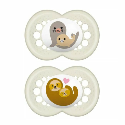MAM 2 Original Silicone Soothers Flow Beige +6M S165