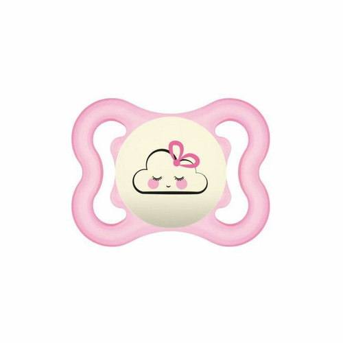 MAM Supreme Night Silicone Soother Cloud Pink +2M S251