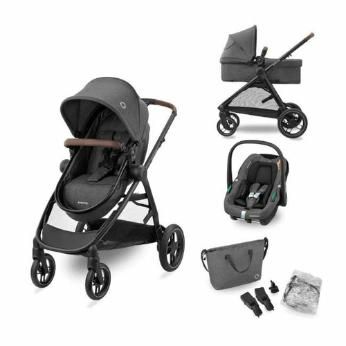Maxi-Cosi Trio Carrinho Zelia S + CabrioFix S i-Size Dark Grey Maxi-Cosi Trio Zelia S Stroller + CabrioFix S i-Size Car Seat Dark Grey