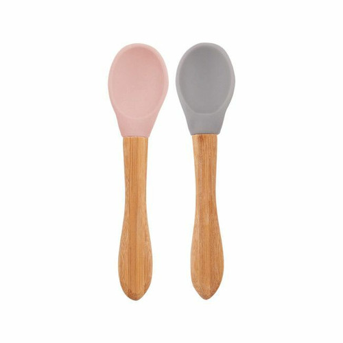 MinikOiOi 2 Scoop Spoons Pinky Pink/Powder Grey 261101060018