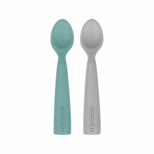 MinikOiOi 2 Scooper Spoons Aqua Green/Powder Grey 261101140016