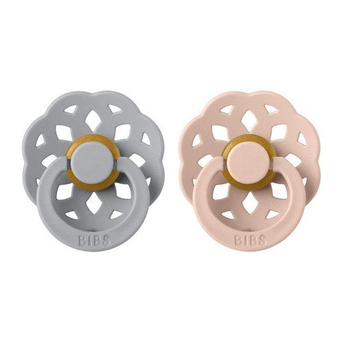 BIBS 2 Boheme Round Latex Dummies Cloud/Blush 6-18M