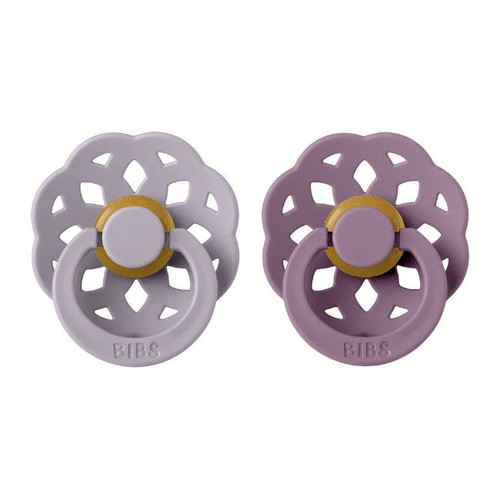 BIBS 2 Chupetas Boheme Látex Redonda Fossil Grey/Mauve 6-18M BIBS 2 Boheme Round Latex Dummies Fossil Grey/Mauve 6-18M