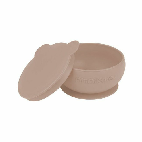 MinikOiOi Taça com Tampa Bubble Beige 261101080008 MinikOiOi Bowl with Lid Bubble Beige 261101080008