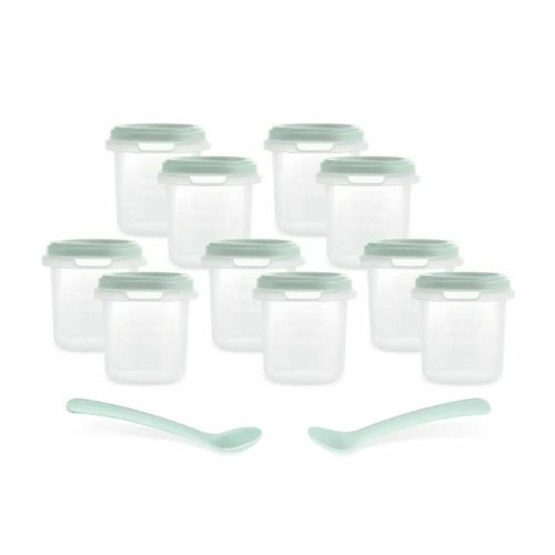 Miniland 10 Hermetic Containers 200ml + 2 Spoons Mint 89522