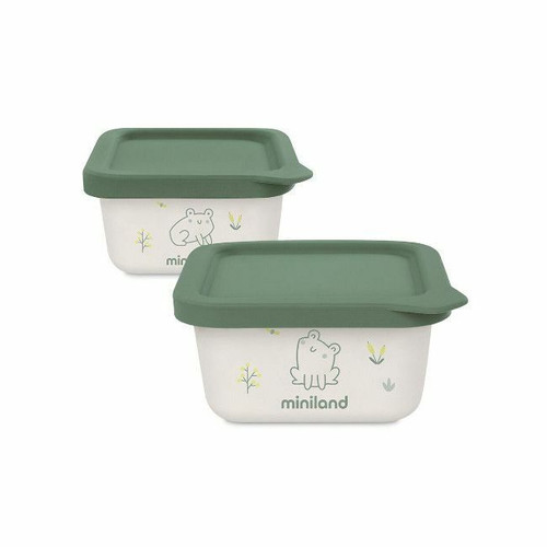 Miniland 2 Hermetic Containers NaturSet Frog 89457