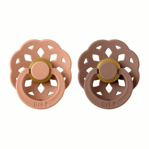 BIBS 2 Boheme Round Latex Dummies Peach/Woodchuck 6-18M