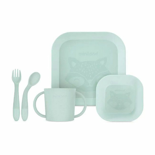 Miniland Square Feeding Set Mint 89533